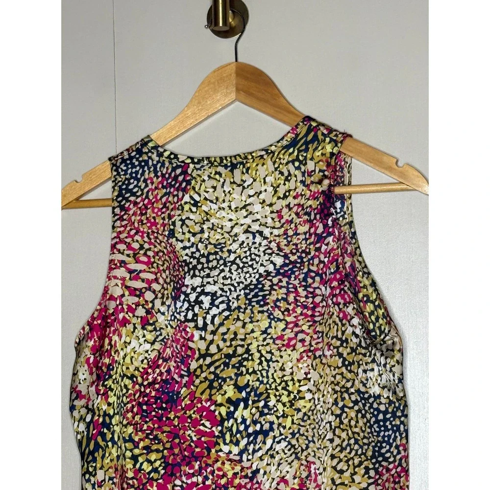 Hale Bob Abstract Print Sleeveless Blouse Top Medium‎ Boho Colorful